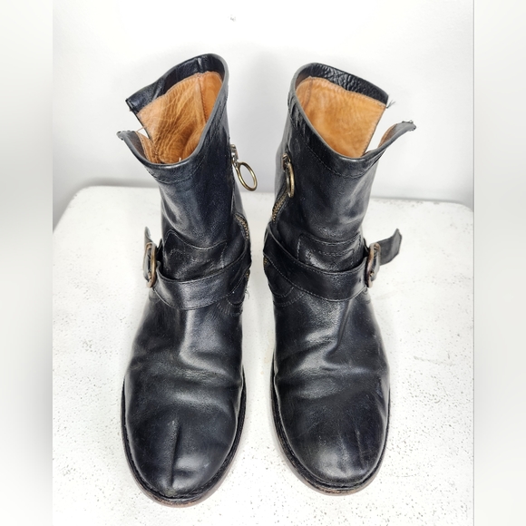 Fiorentini + Baker Eli Eternity Biker Boots Black Leather Ankle Boots Size 6 - Picture 9 of 12